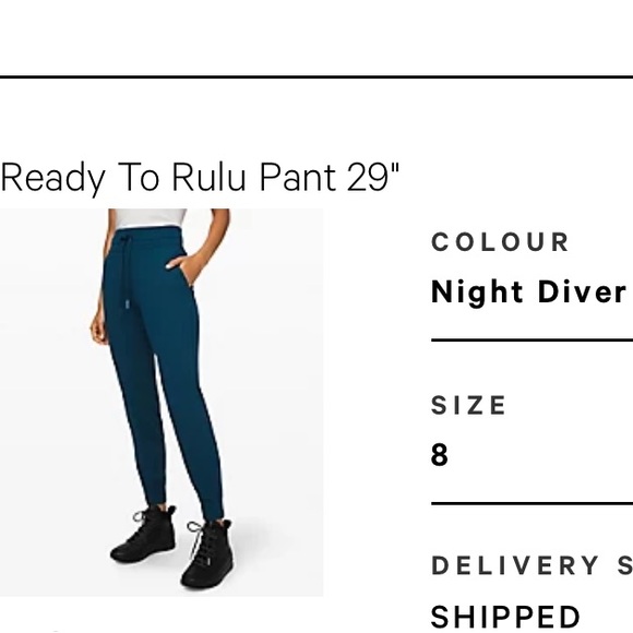 Ready to Rulu Pant 29” NWOT Night Diver size 8 - Picture 9 of 12